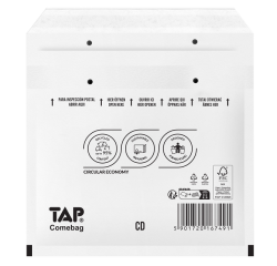 Enveloppe à bulles TAP Comebag pour CD blanc 100 pièces