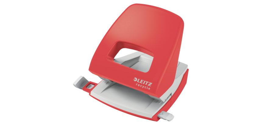 Leitz NeXXt Recycle Hole Punch 30 sheets red