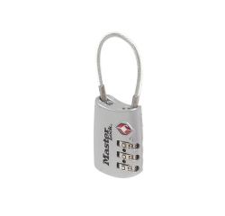 Cadenas Masterlock combinaison 3 chiffres TSA câble flexible assorti 30mm