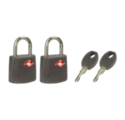 Hangslot Masterlock 2 gelijksluitend ABS cover TSA assorti in willekeurige kleur 30mm 2 stuks