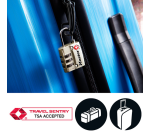 Masterlock combination padlock 3-digit TSA nickel-plated 30mm