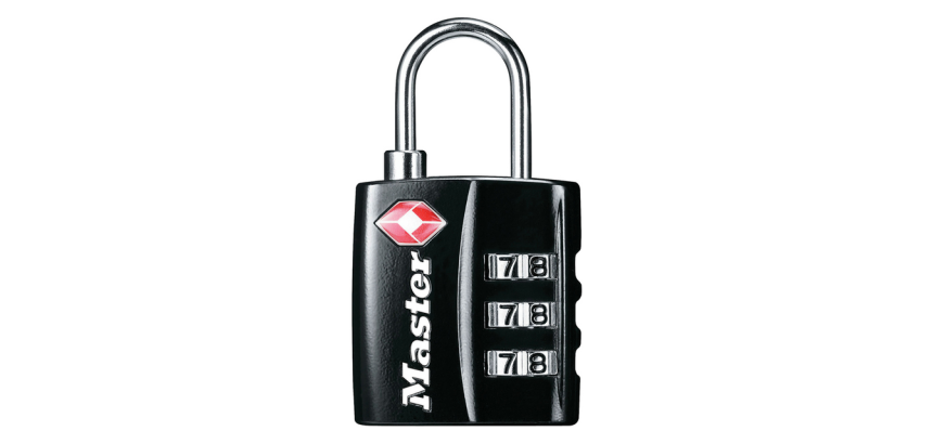 Hangslot Masterlock 3-cijfer combinatie TSA zwart 30mm