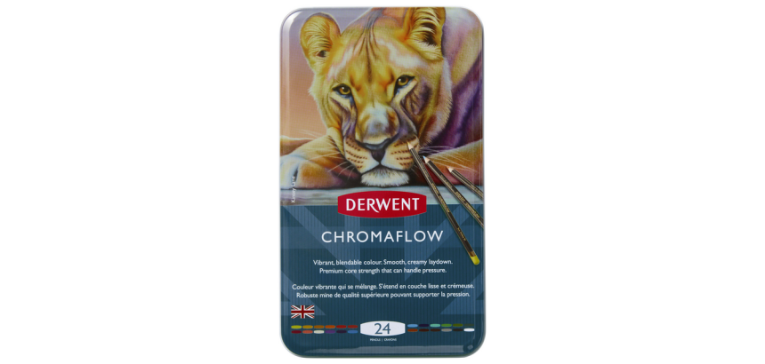 Crayon de couleur Derwent Chromaflow set 24 couleurs