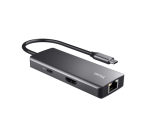 Adaptateur Trust DALYX 6-en-1 USB-C multiport gris