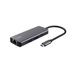Adaptateur Trust DALYX 6-en-1 USB-C multiport gris