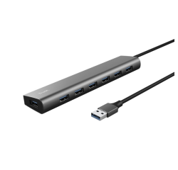 Hub Trust HALYX 7-port USB-A 3.2 zilver