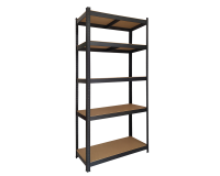 Rayonnage BRASQ 5 étagères 90x40x180cm SU175 max 875kg noir