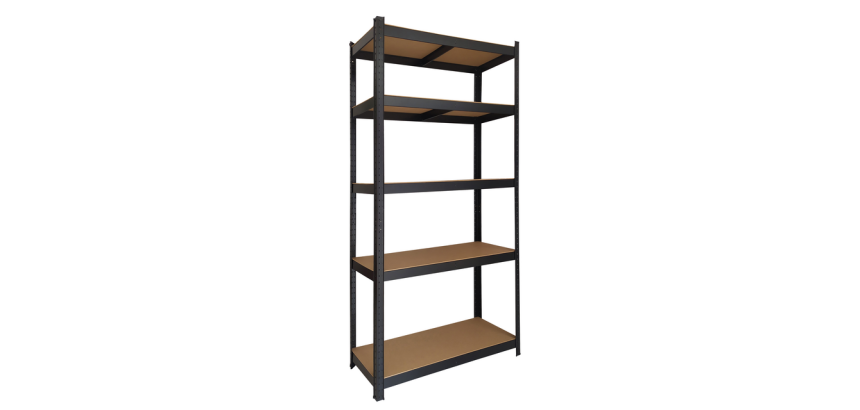 Stellingkast BRASQ 5 borden 90x40x180cm SU175 max 875 KG zwart