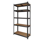 Stellingkast BRASQ 5 borden 90x40x180cm SU175 max 875 KG zwart