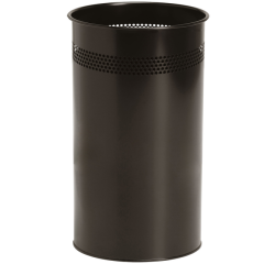 Corbeille à papier BRASQ 21L inox noir