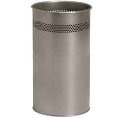 Corbeille à papier BRASQ 21L inox argent