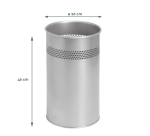 Corbeille à papier BRASQ 21L inox argent