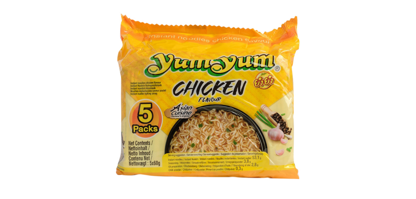 Noodles Yum Yum chicken bami 5 packets 5x 60g