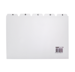 Carte à onglet HAN A-Z largeur A5 HA-985 gris clair