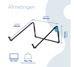 Support ordinateur portable R-Go Steel travel noir