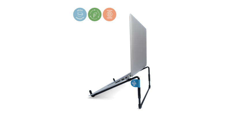 Support ordinateur portable R-Go Steel travel noir