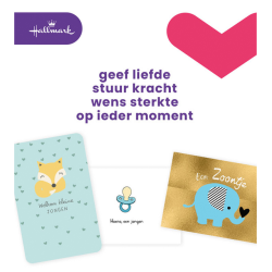 Wenskaart Hallmark navulset geboorte zoon 6 kaarten