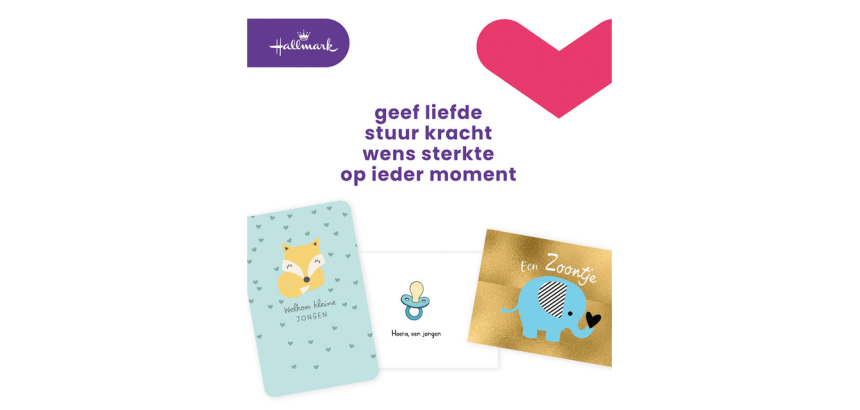 Carte de voeux Hallmark Business Box 'Geboorte zoon' recharge 6 pièces