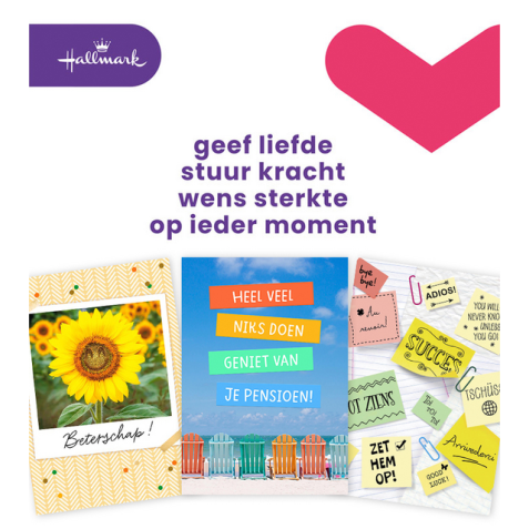 Wenskaart Hallmark navulset A4 zakelijke momenten 8 kaarten