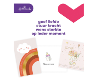 Carte de voeux Hallmark recharge 'Geboorte dochter' 6 cartes