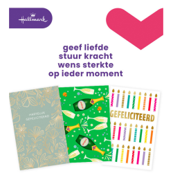 Wenskaart Hallmark navulset felicitatie 6 kaarten