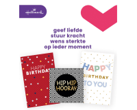 Wenskaart Hallmark navulset verjaardag Engels 6 kaarten