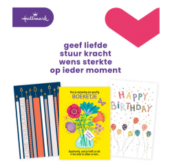 Carte de voeux Hallmark recharge 'Verjaardag' 12 cartes
