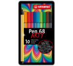 Feutre STABILO Pen 68/10 Medium Arty boîte 10 couleurs