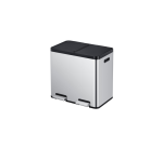 Poubelle à pédale EKO Essential Recycler Tri sélectif 2x 22L inox