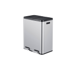 Poubelle à pédale EKO Essential Recycler Tri sélectif 2x 30L inox