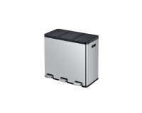 Poubelle à pédale EKO Essential Recycler Tri sélectif 3x 20L inox