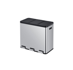 Poubelle à pédale EKO Essential Recycler Tri sélectif 3x 20L inox