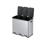 Poubelle à pédale EKO Essential Recycler Tri sélectif 3x 20L inox