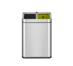 EKO Laguna Slim Open Top Trash Can 2x 10L Stainless Steel