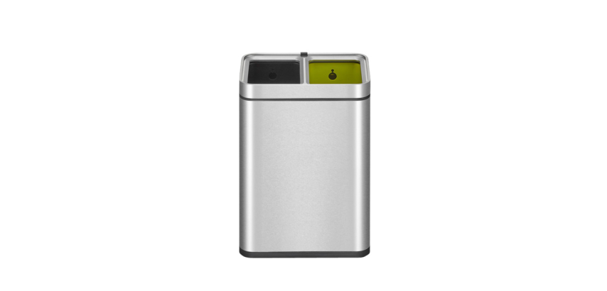 EKO Laguna Slim Offener Mülleimer 2x 10L Edelstahl
