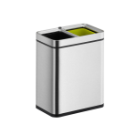 EKO Laguna Slim Open Top Trash Can 2x 10L Stainless Steel