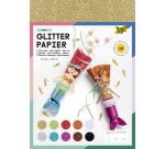 Glitter paper Folia single-sided 24x34cm 170g assorted 10 sheets