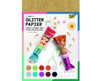Papier pailleté Folia 1 face 24x34cm 170g assorti 10 feuilles