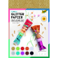 Glitterpapier Folia 1-zijdig 24x34cm 170gr 10 vel assorti