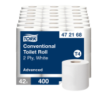 Papier toilette Tork T4 Advanced 472168 2 épaisseurs 400 feuilles blanc