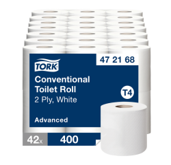 Papier toilette Tork T4 Advanced 472168 2 épaisseurs 400 feuilles blanc