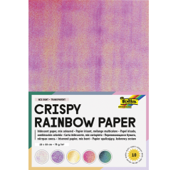 Papier irisé Folia 23x33cm 75g 10 feuilles assorti