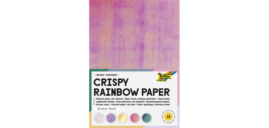 Irisierendes Papier Folia 23x33cm 75g 10 Blatt sortiert
