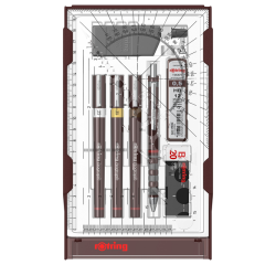 Rotring Isograph Technical Pen College 0,25-0,35-0,5mm set de 3 pièces