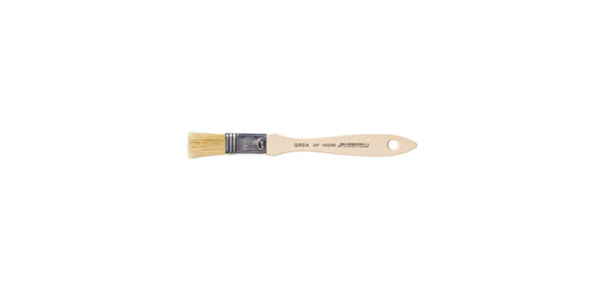 Brosse plate Qrea soie de porc n° 3/4 largeur 20mm