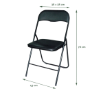 Chaise pliante BRASQ FC100 noir