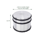 BRASQ stainless steel door stop with rubber ring