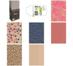 Papier cadeau IG Group Kraft imprimé 200x70cm assorti