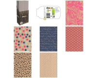 Inpakpapier IG Group Printed Kraft 200x70cm assorti