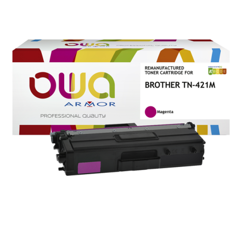 Toner remanufacturé OWA couleurs séparées compatible BROTHER TN-421 für Laserdrucker